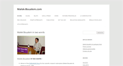 Desktop Screenshot of malek-boualem.com